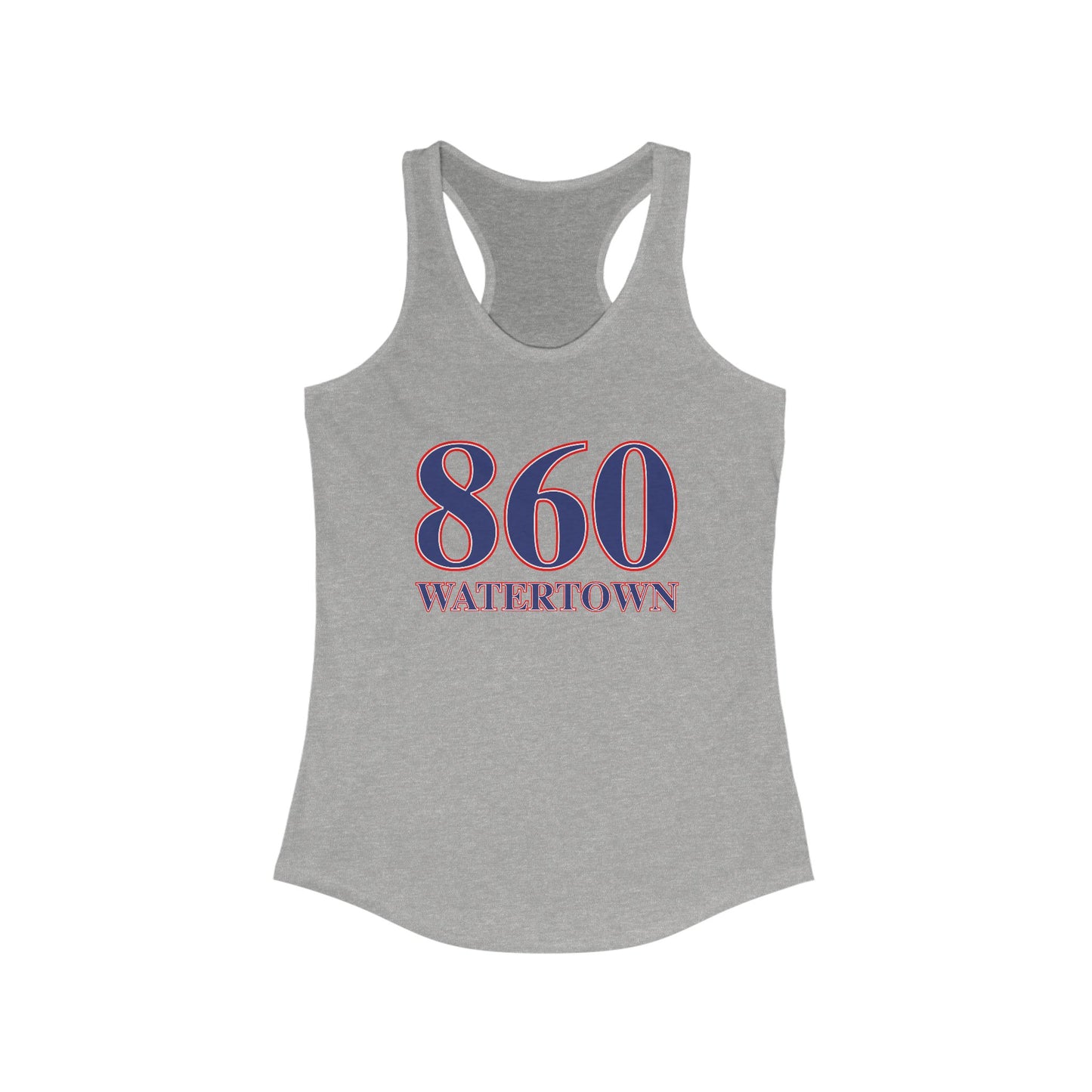 860 Watertown Red White & Blue Women's Ideal Racerback Tank Top