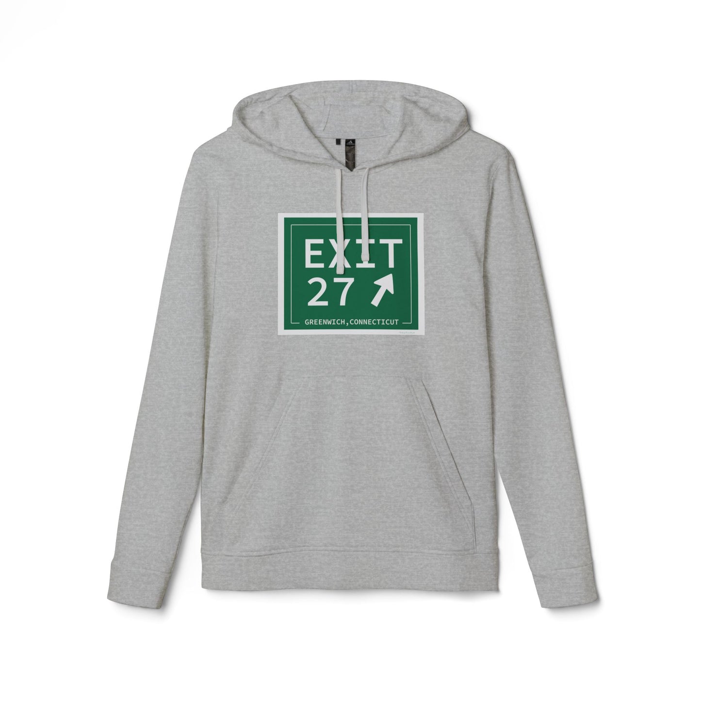 Vintage Exit 27 Merritt Parkway Sign adidas Unisex Fleece Hoodie