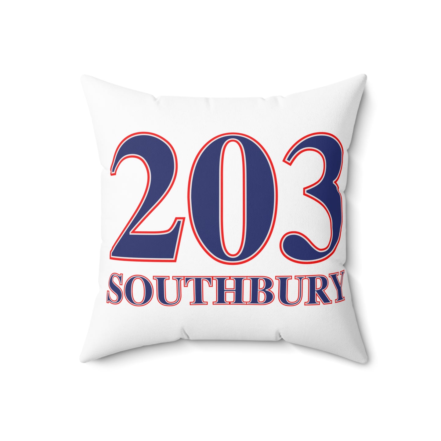 203 Southbury Red White & Blue Spun Polyester Square Pillow