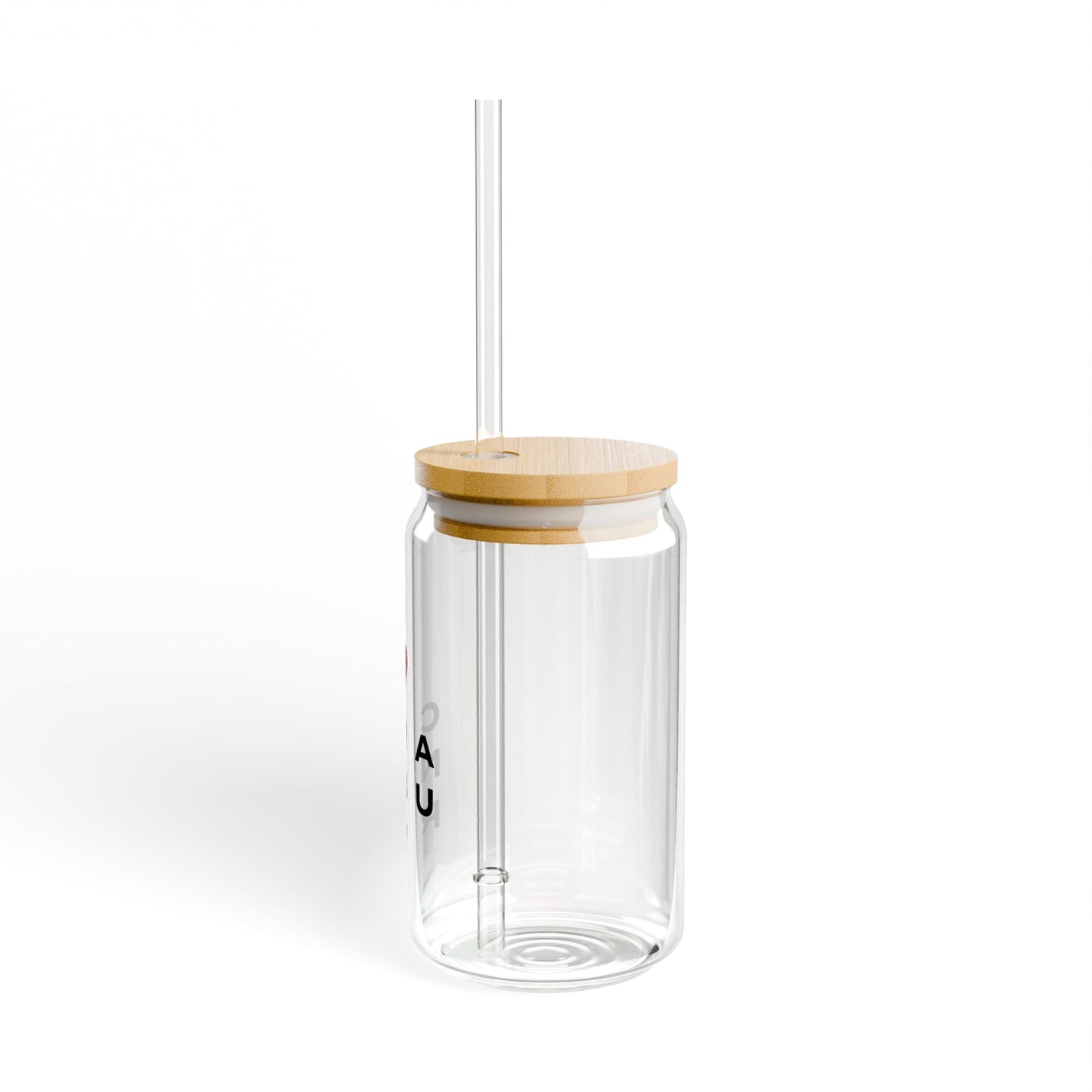 Cranbury Vision Glass Can with Straw and Lid, 16oz