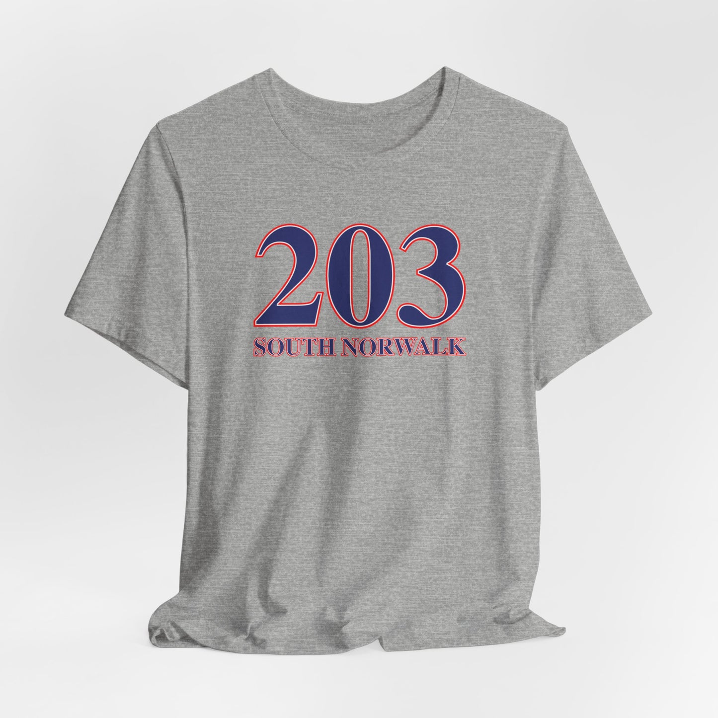 203 South Norwalk Red, White & Blue Unisex Jersey Short Sleeve T-Shirt