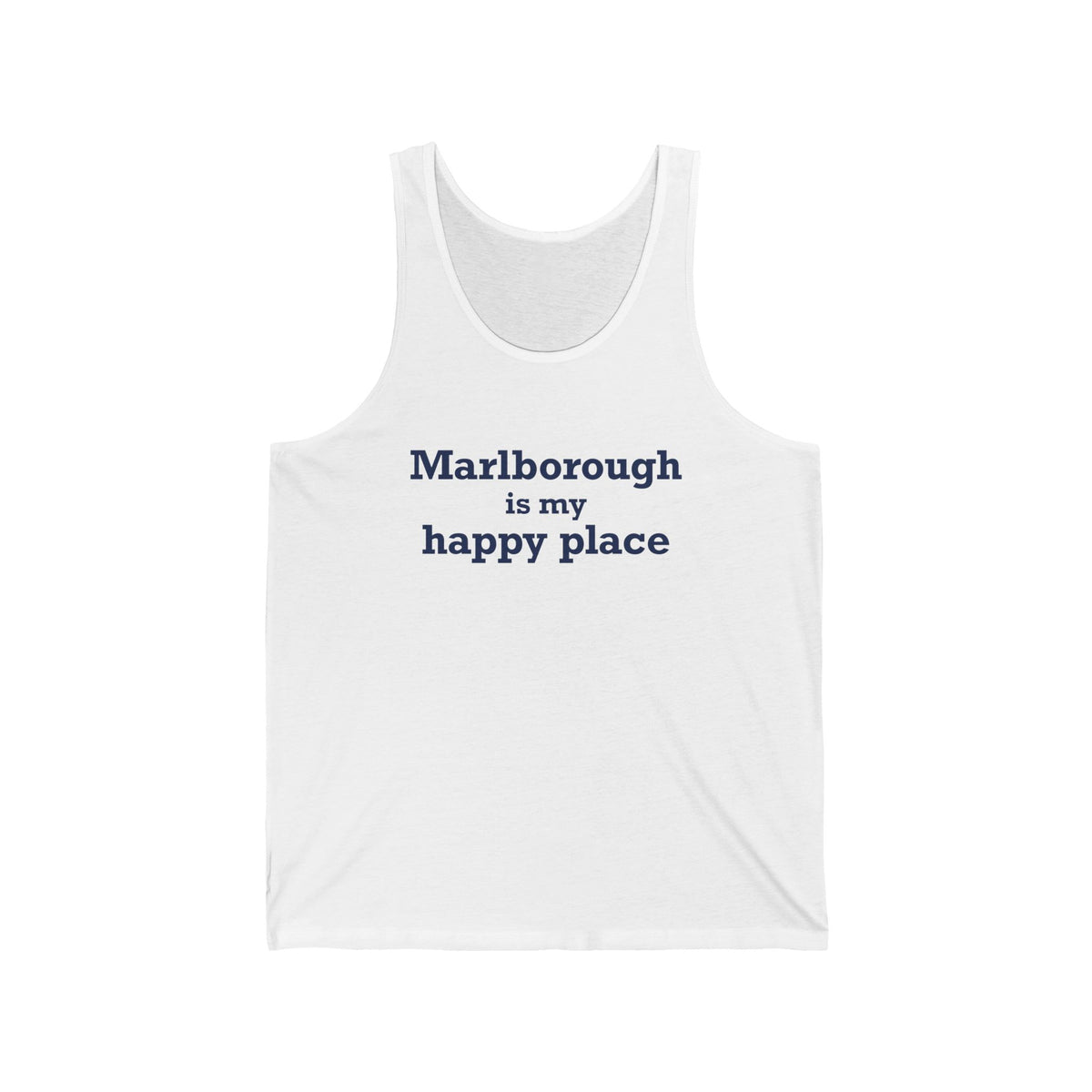 Marlborough is My Happy Place Unisex Jersey Tank Top