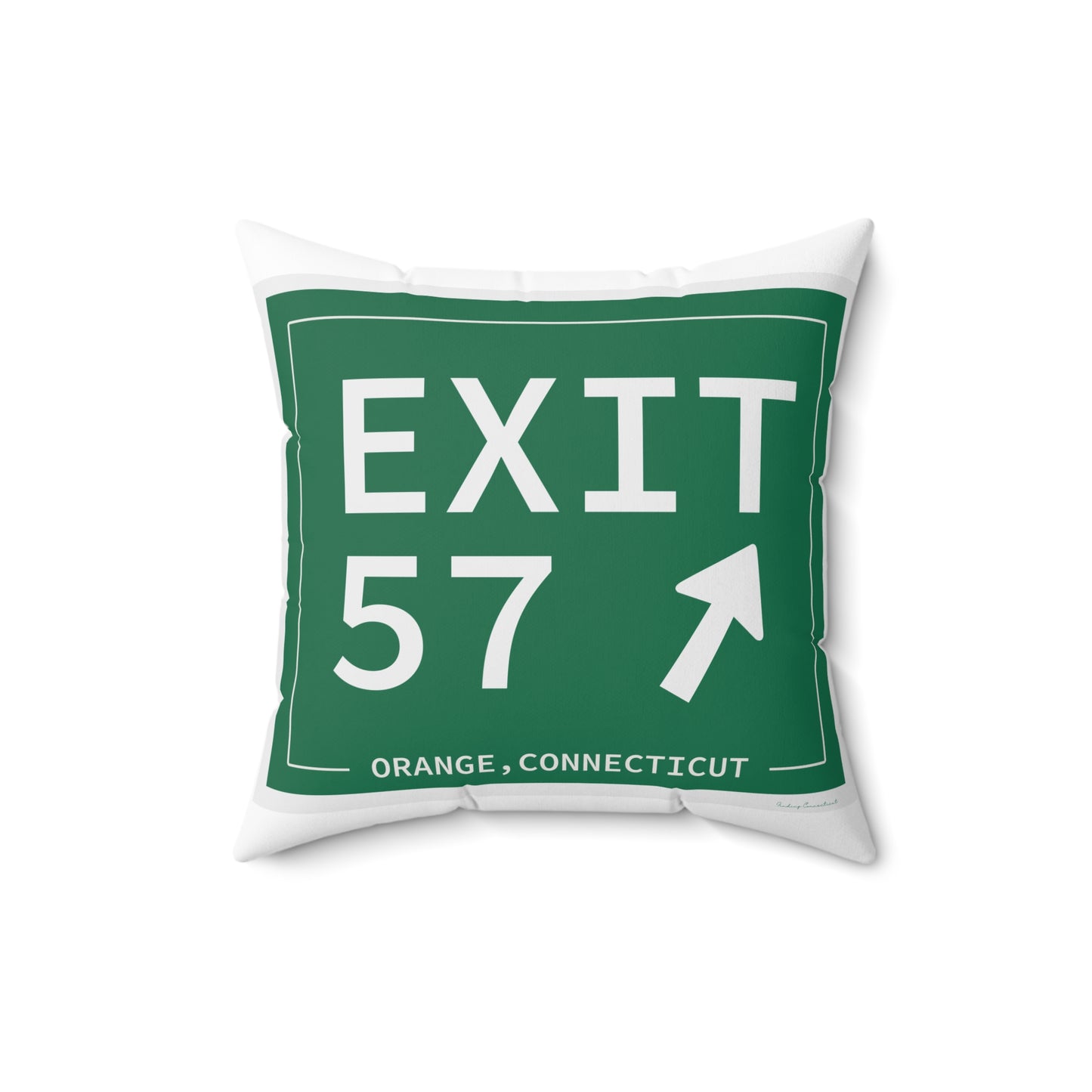 Vintage Exit 57 WCP Sign Spun Polyester Square Pillow