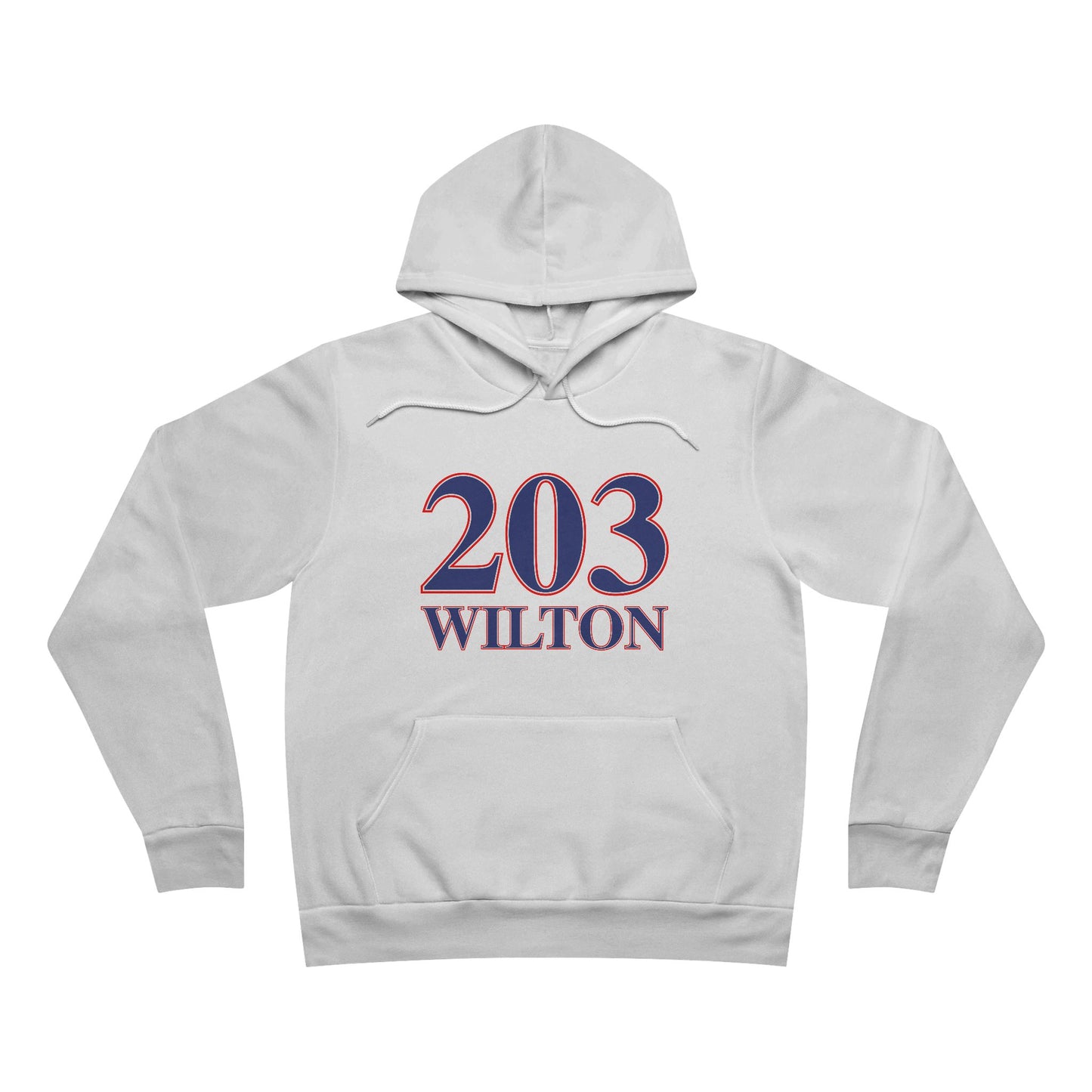 203 Wilton Red White & Blue Unisex Sponge Fleece Pullover Hoodie