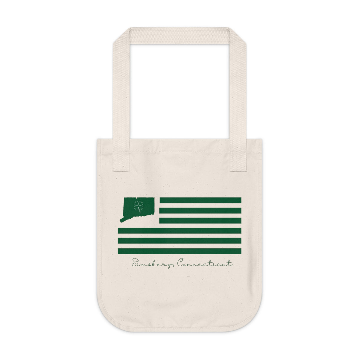 Simsbury Connecticut St. Patrick’s Day Flag Organic Canvas Tote Bag