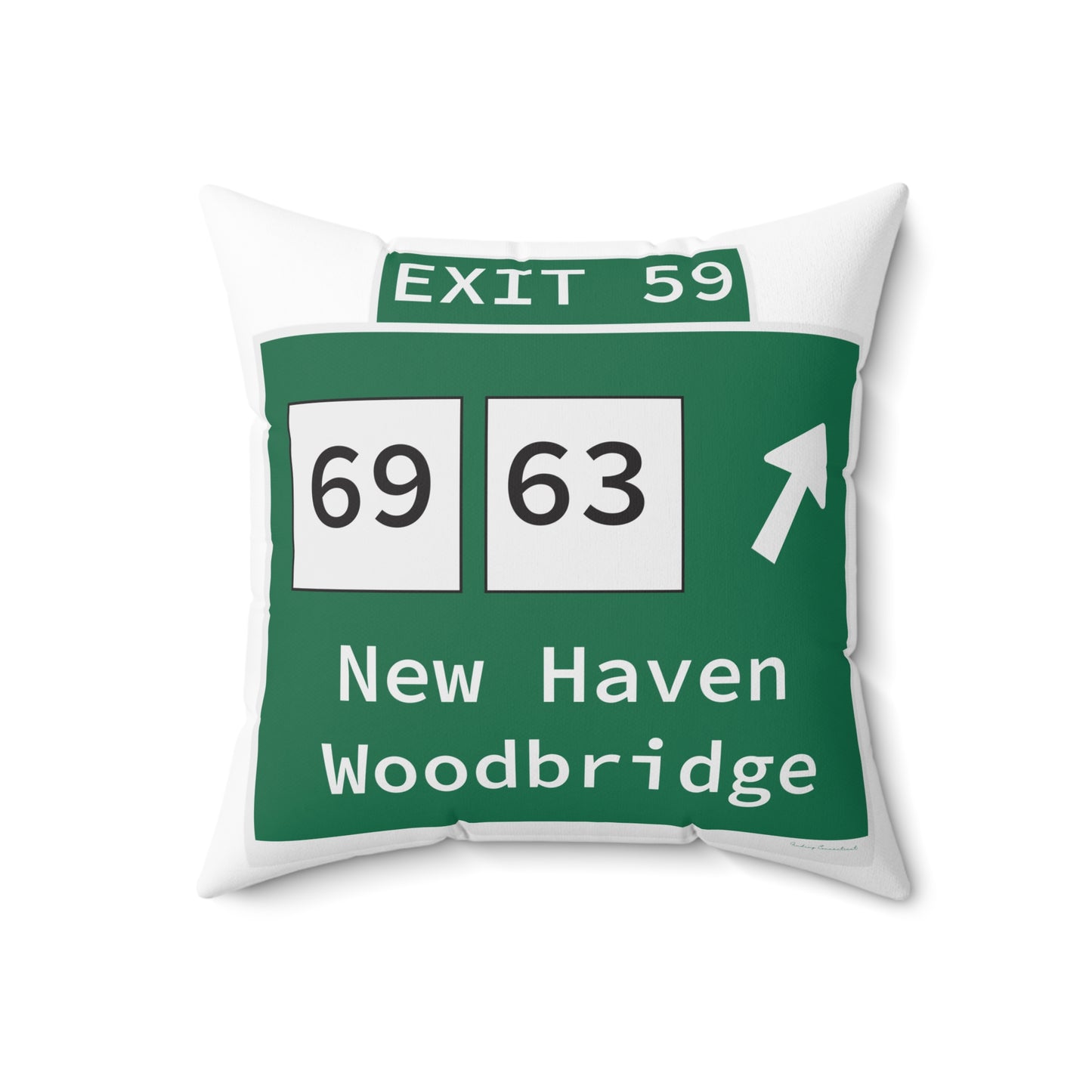 Vintage WCP Exit 59 Sign Spun Polyester Square Pillow