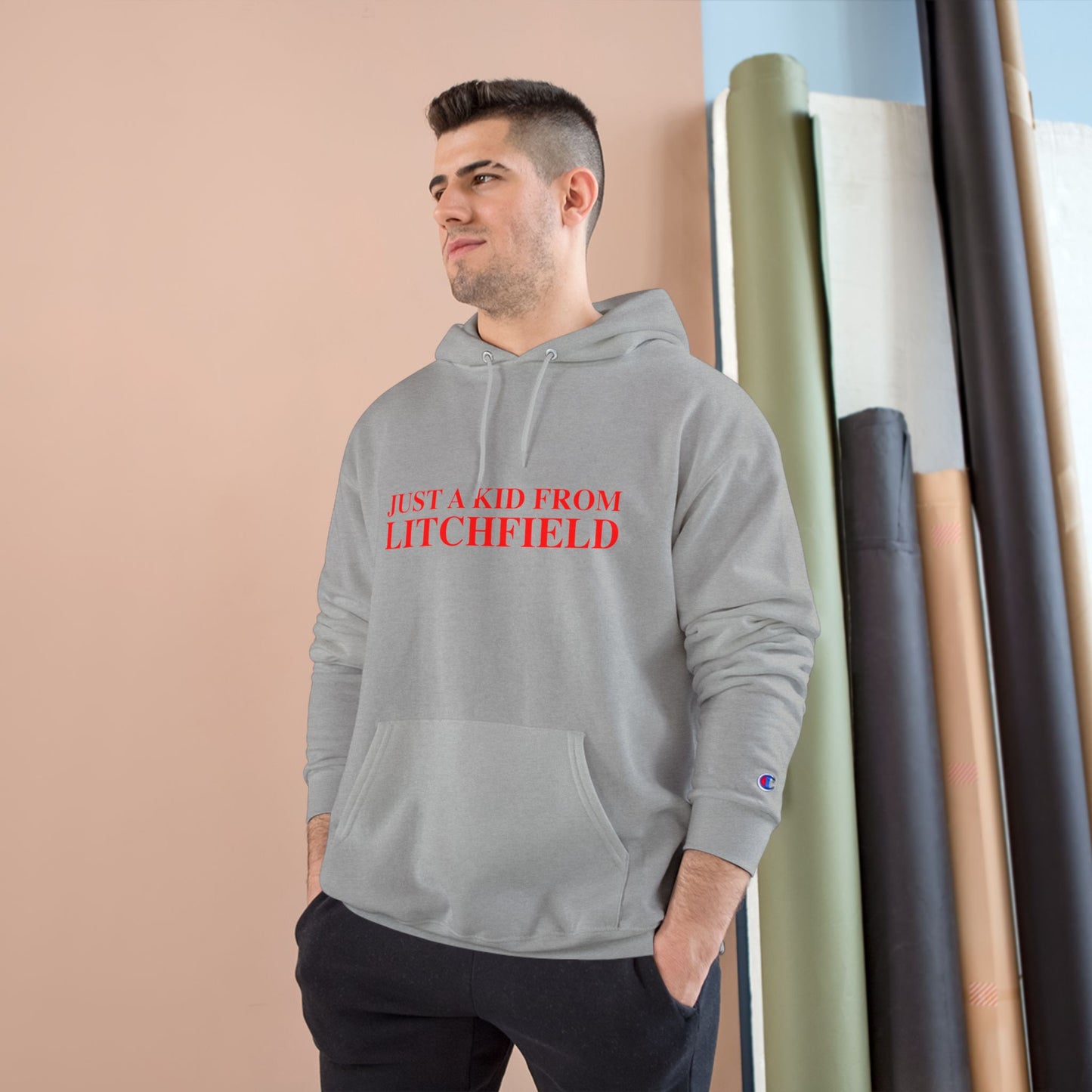 Just a kid from Litchfield Champion Hoodie
