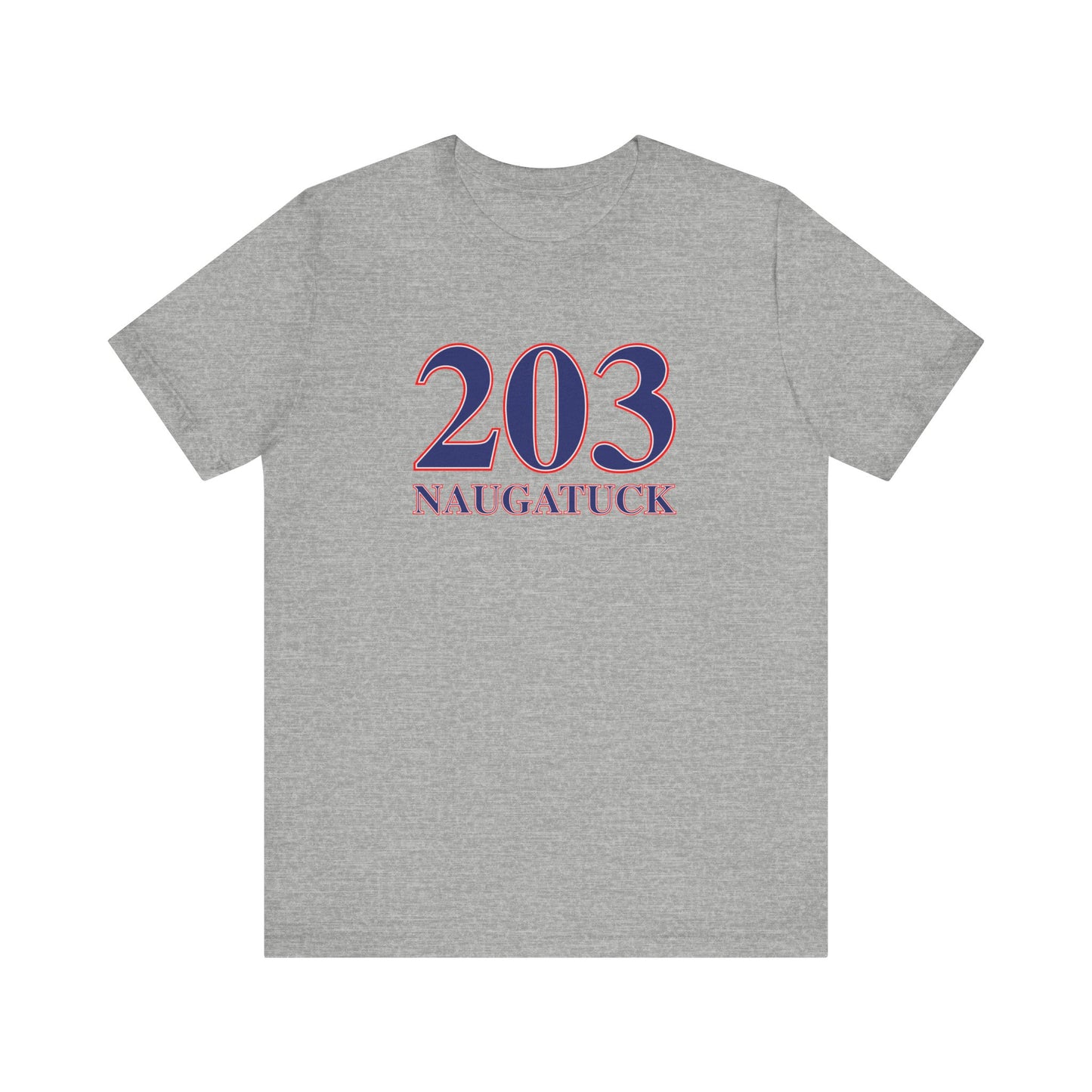 203 Naugatuck Red, White & Blue Unisex Jersey Short Sleeve T-Shirt
