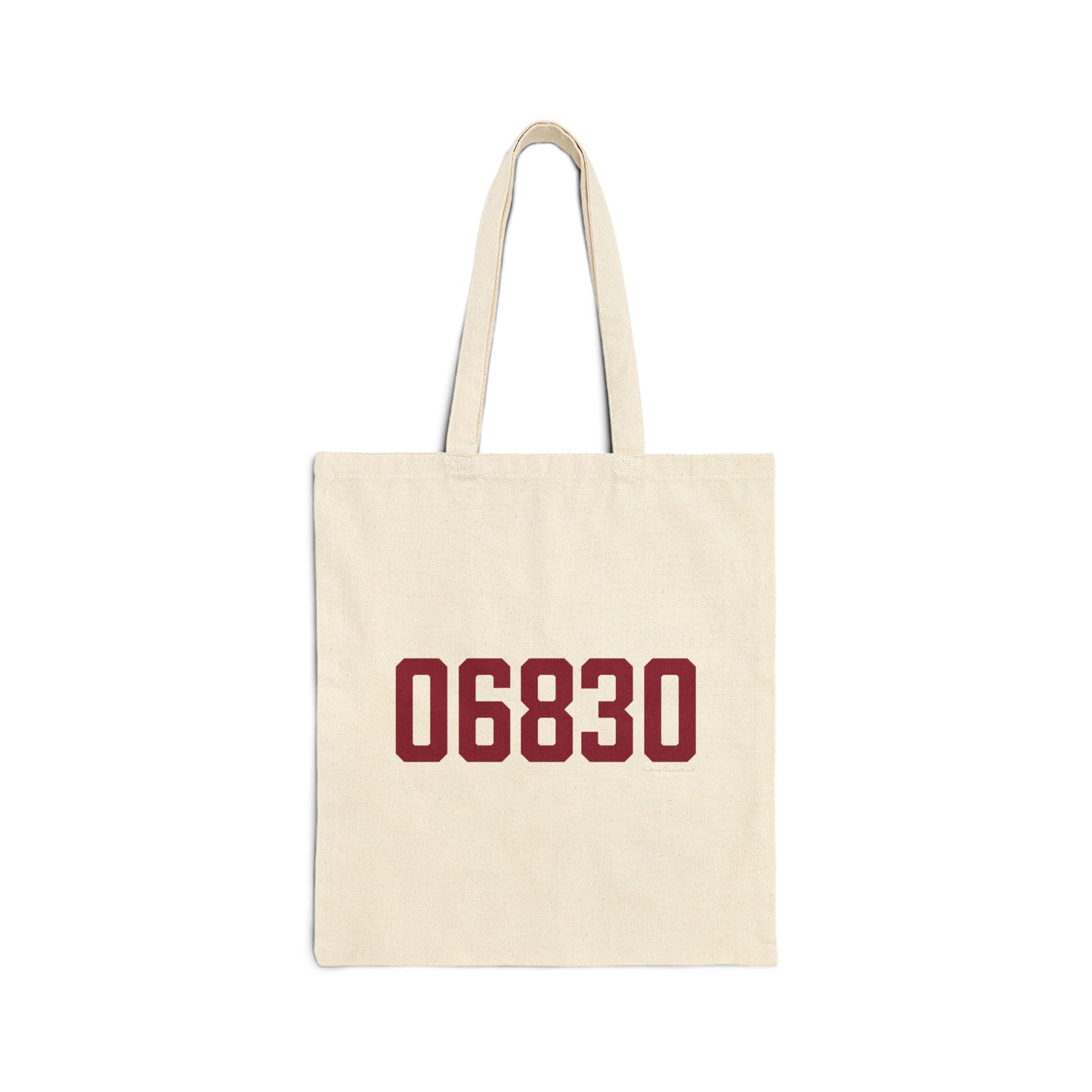 06830 - Greenwich Connecticut Zip Code Cotton Canvas Tote Bag