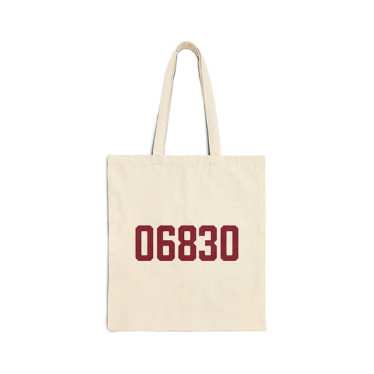 06830 - Greenwich Connecticut Zip Code Cotton Canvas Tote Bag