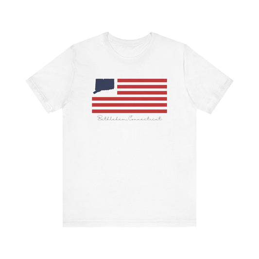 Bethlehem Connecticut Flag Unisex Jersey Short Sleeve T-Shirt