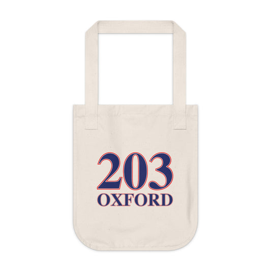203 Oxford Red White & Blue Organic Canvas Tote Bag