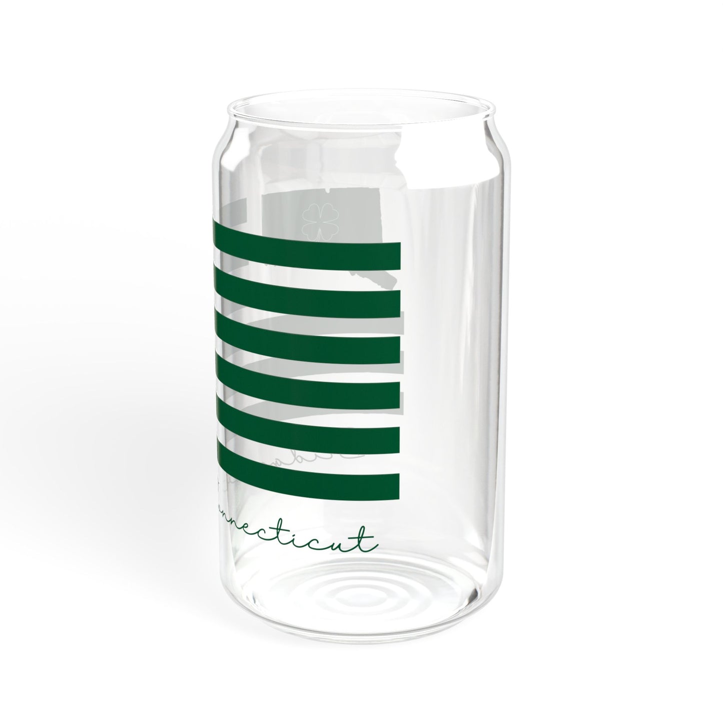 Bridgeport Connecticut St Patrick's Day Flag Sipper Glass, 16oz