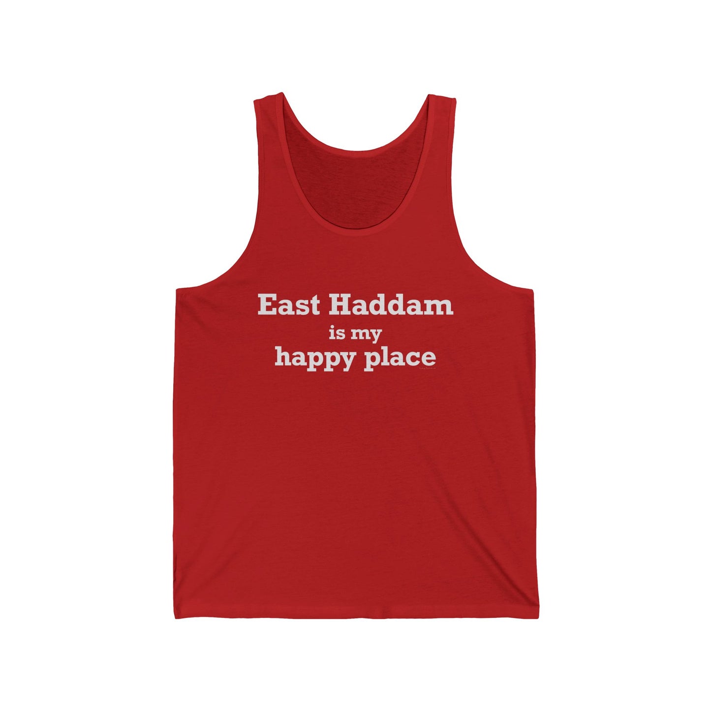 East Haddam is My Happy Place Unisex Jersey Tank Top