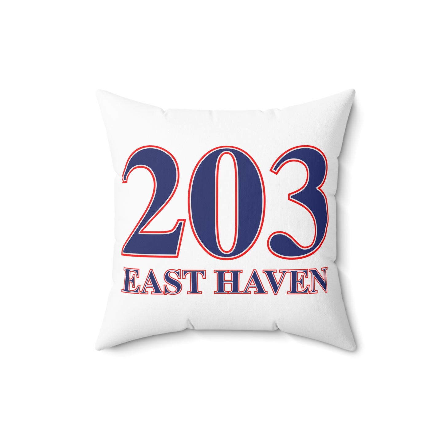 203 East Haven Red White & BlueSpun Polyester Square Pillow