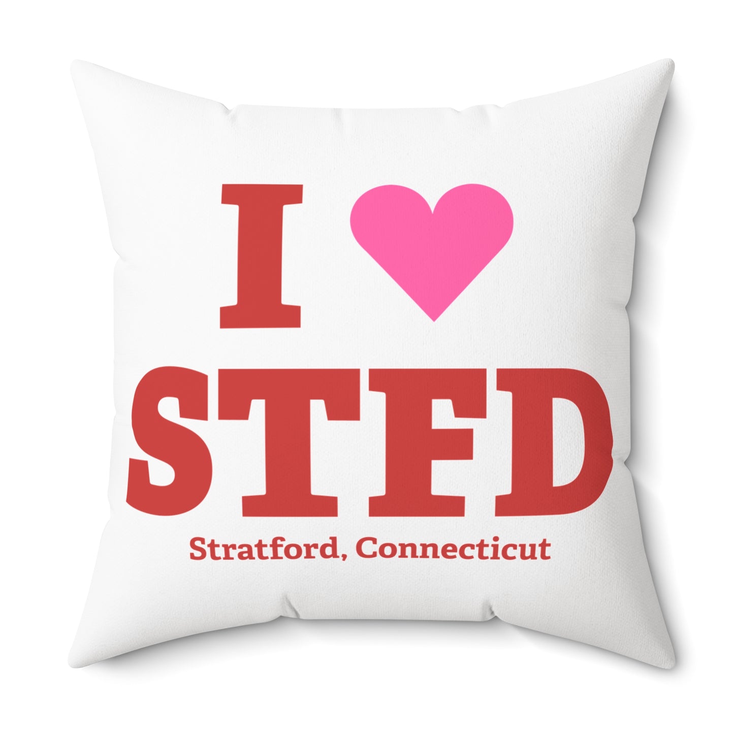 I Heart STFD Spun Polyester Square Pillow
