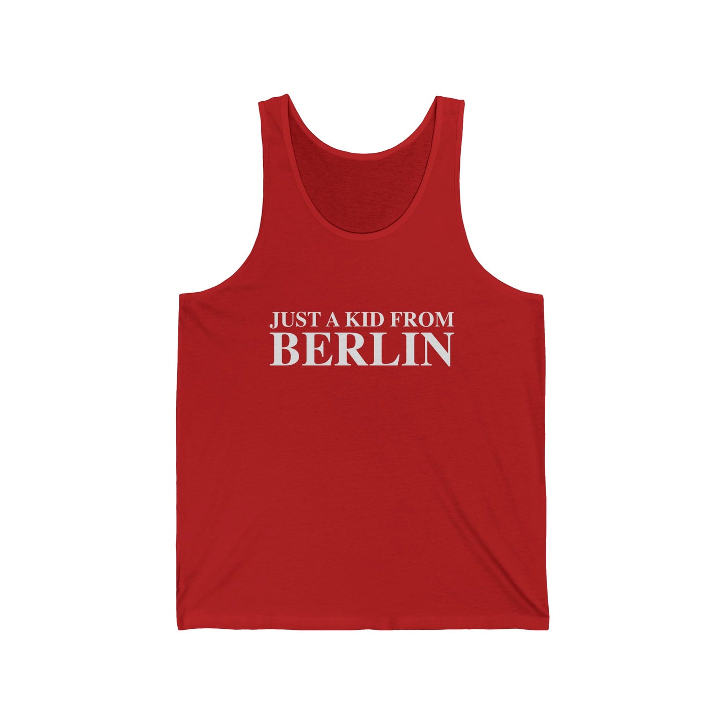 Just a kid from Berlin Unisex Jersey Tank Top