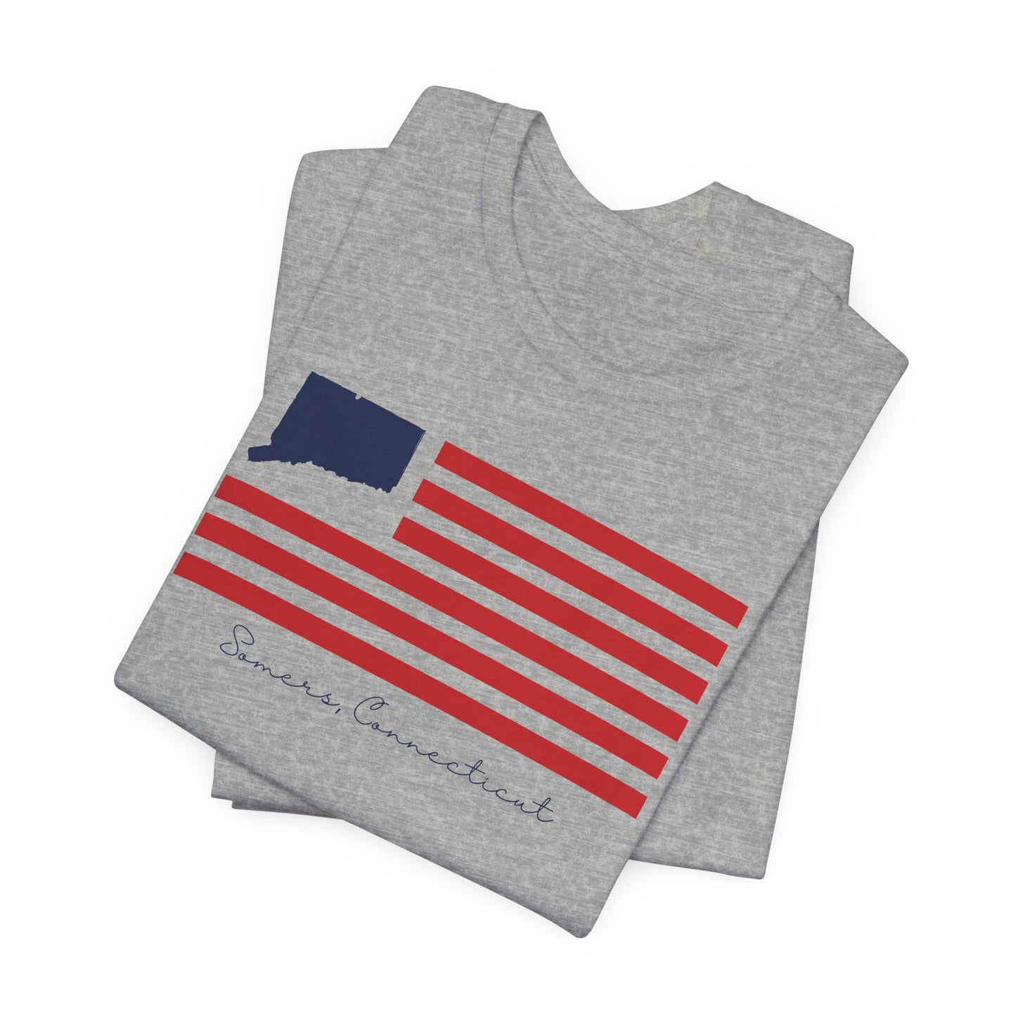 Somers Connecticut Flag Unisex Jersey Short Sleeve T-Shirt