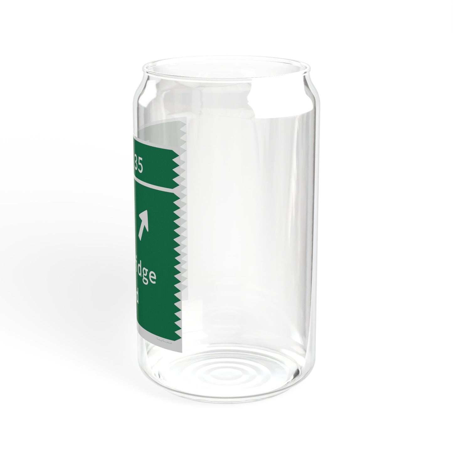 Vintage Merritt Parkway Exit 35 Sign Sipper Glass, 16oz
