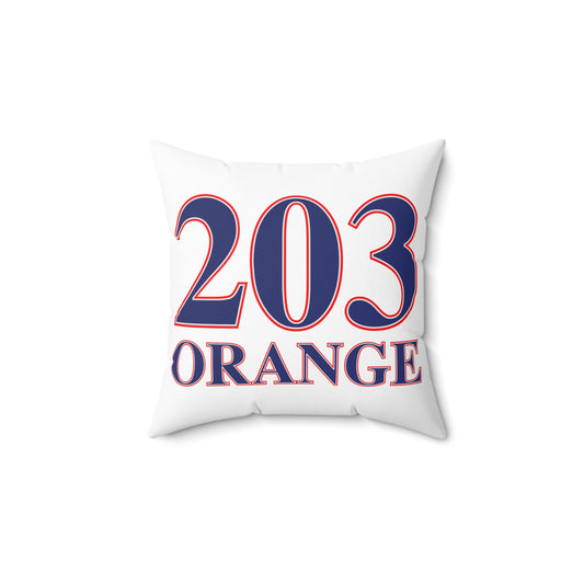 203 Orange Red White & Blue Spun Polyester Square Pillow