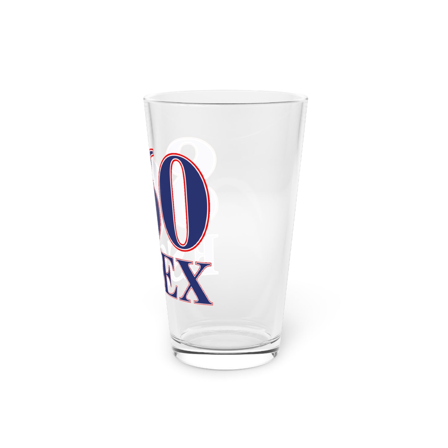 860 Essex Red, White & Blue Pint Glass, 16oz