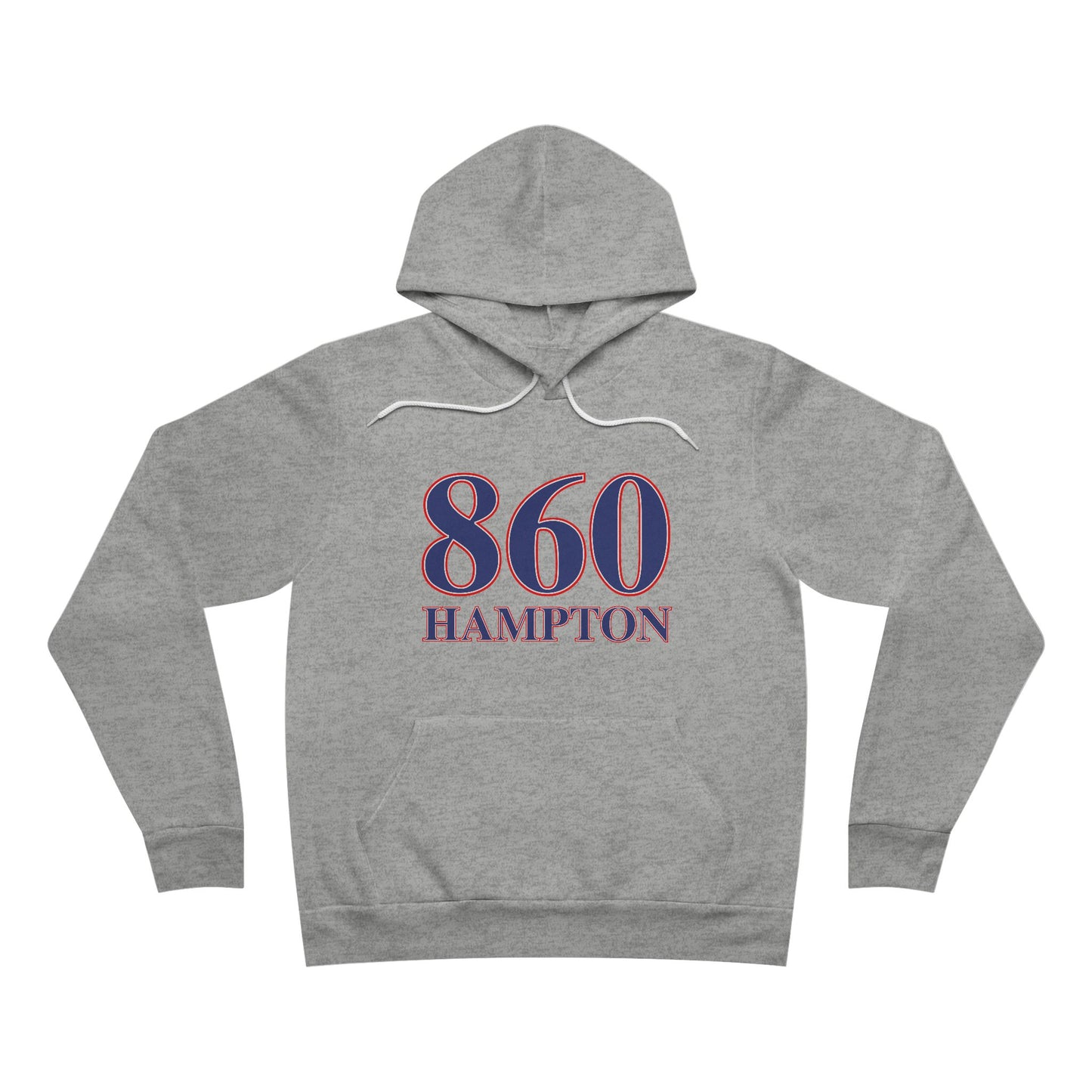 860 Hampton Red White & Blue Unisex Sponge Fleece Pullover Hoodie