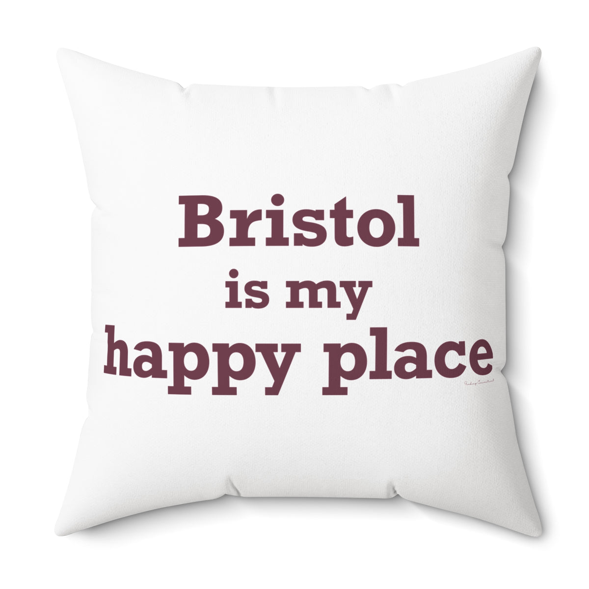 Bristol is My Happy Place Polyester Square Pillow