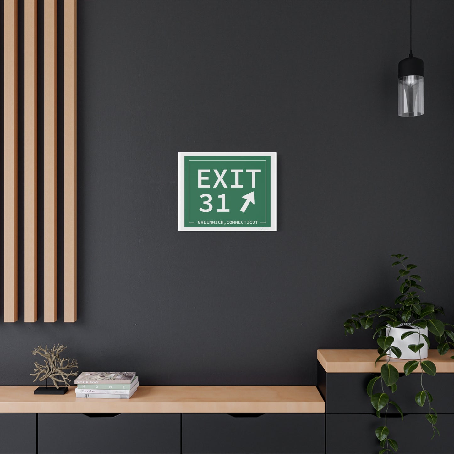 Vintage Exit 31 Merritt Parkway Sign Matte Canvas, Stretched, 1.25"