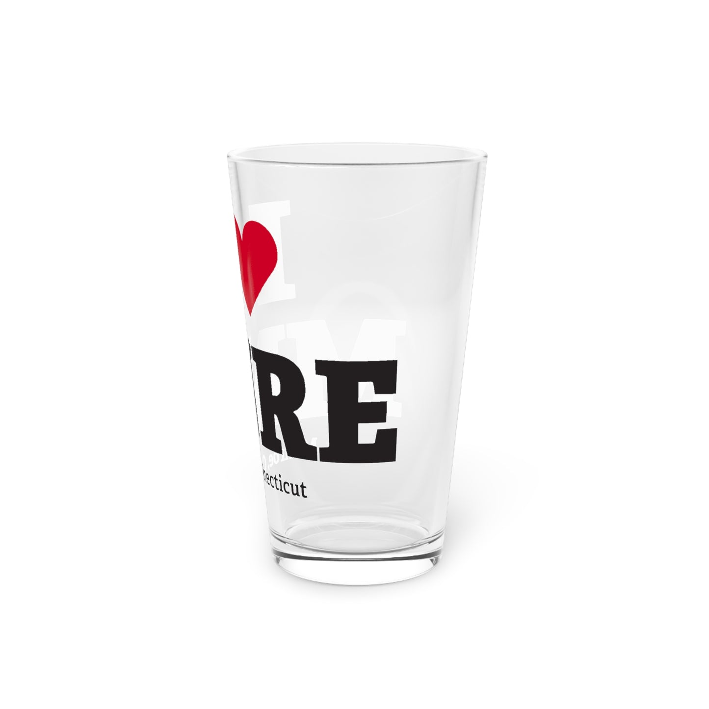 I Heart MNRE Pint Glass, 16oz