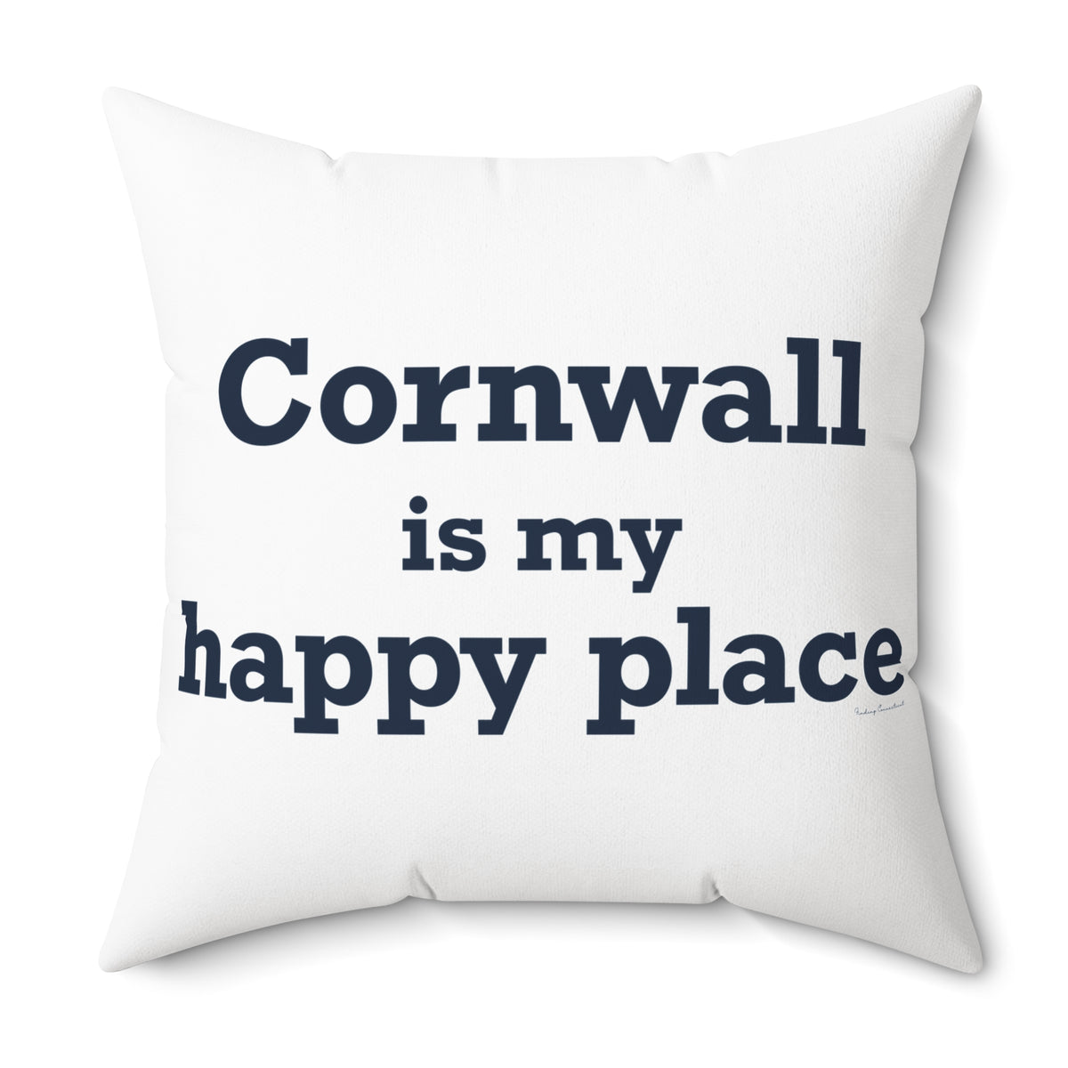 Cornwall is My Happy Place Polyester Square Pillow