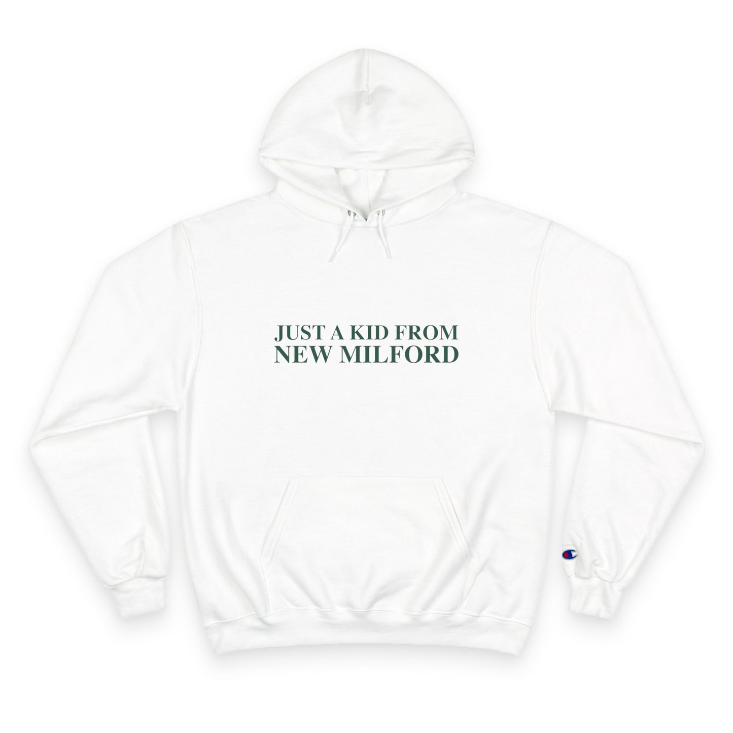 Just a kid from New Milford Champion Hoodie