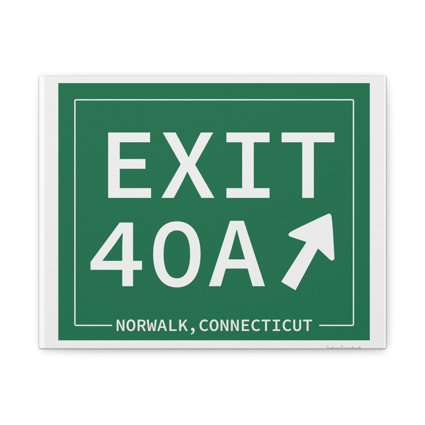 Vintage Exit 40A Merritt Parkway Sign Matte Canvas, Stretched, 1.25"