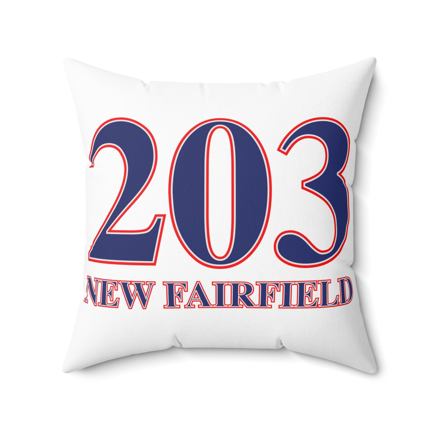 203 New FairfieldRed White & Blue Spun Polyester Square Pillow