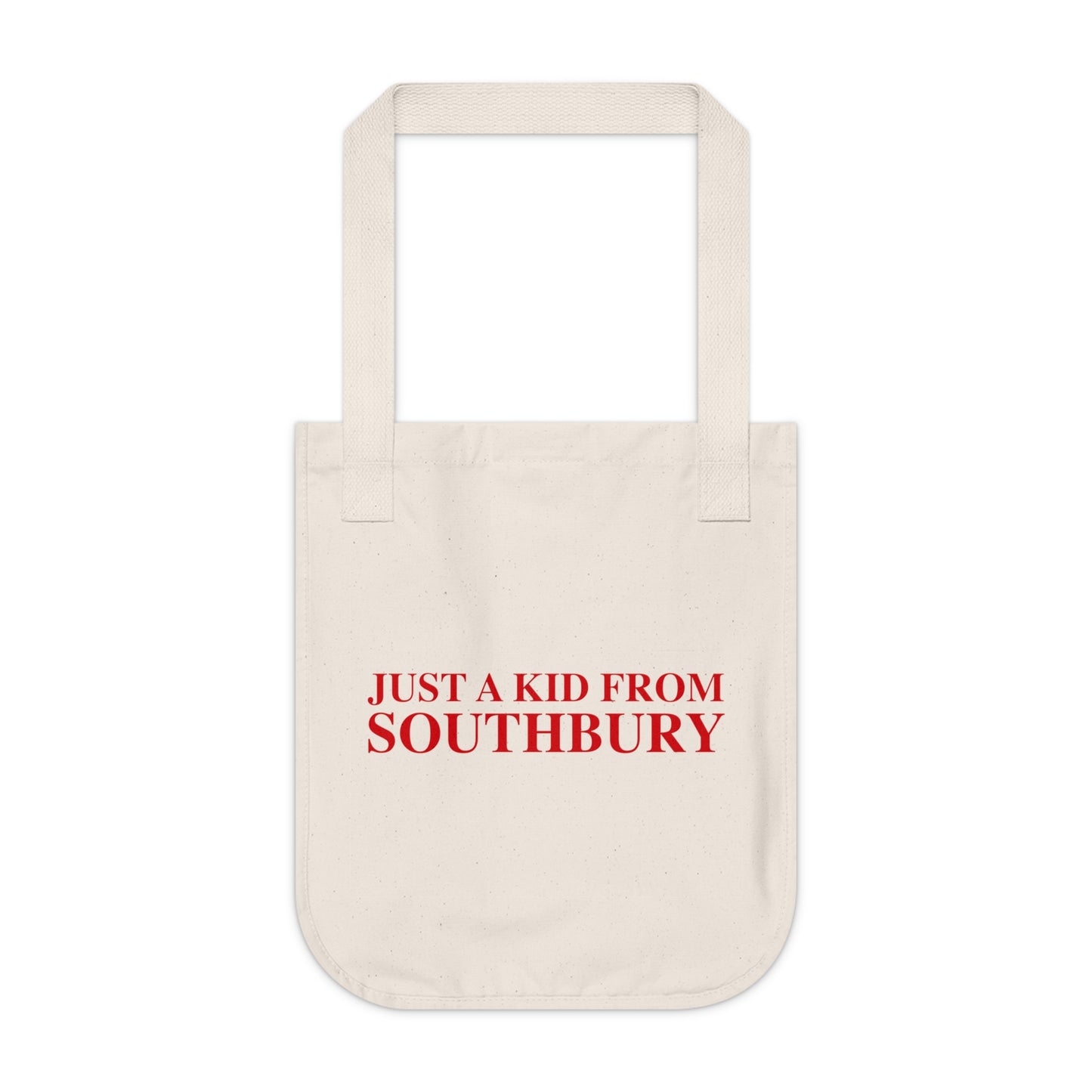 Just a kid from Southbury Organic Canvas Tote Bag