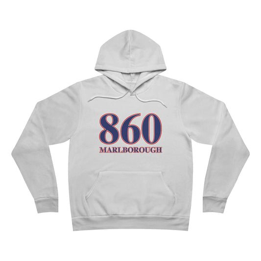 860 Marlborough Red White & Blue Unisex Sponge Fleece Pullover Hoodie