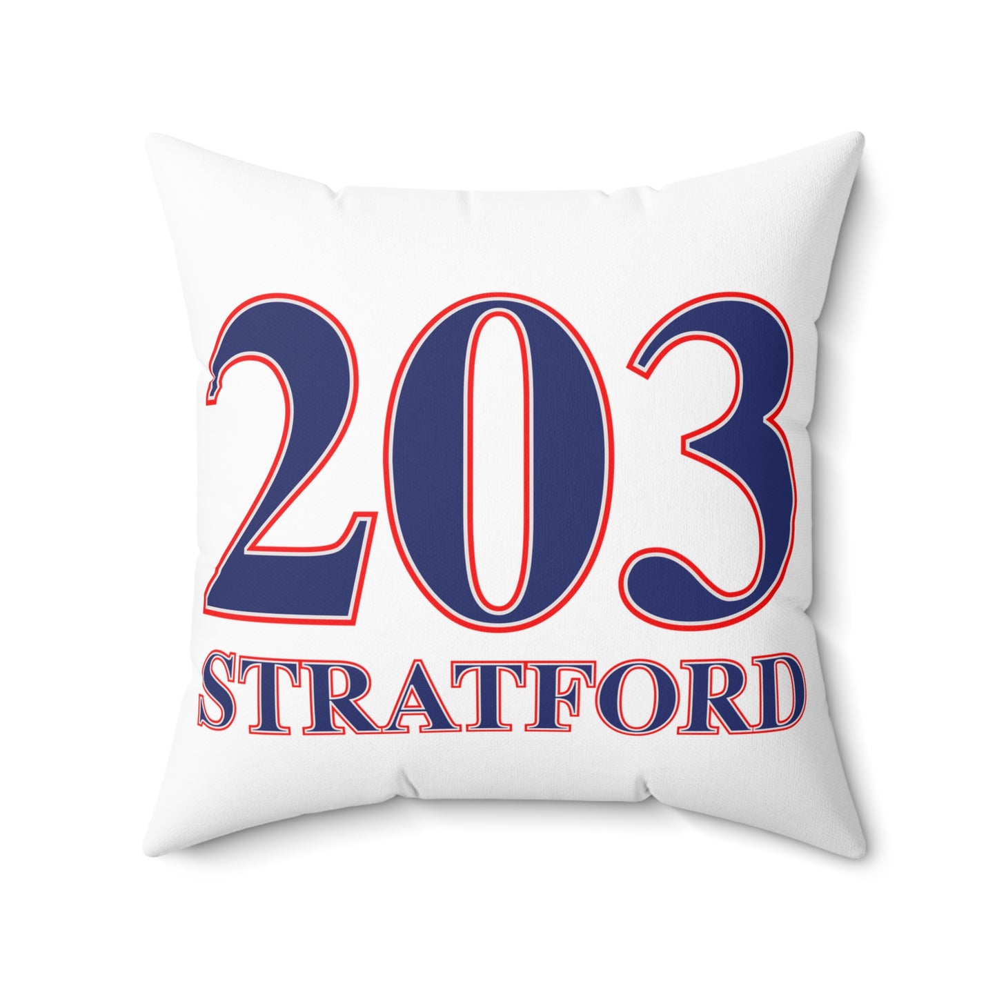 203 Stratford Red White & Blue Spun Polyester Square Pillow
