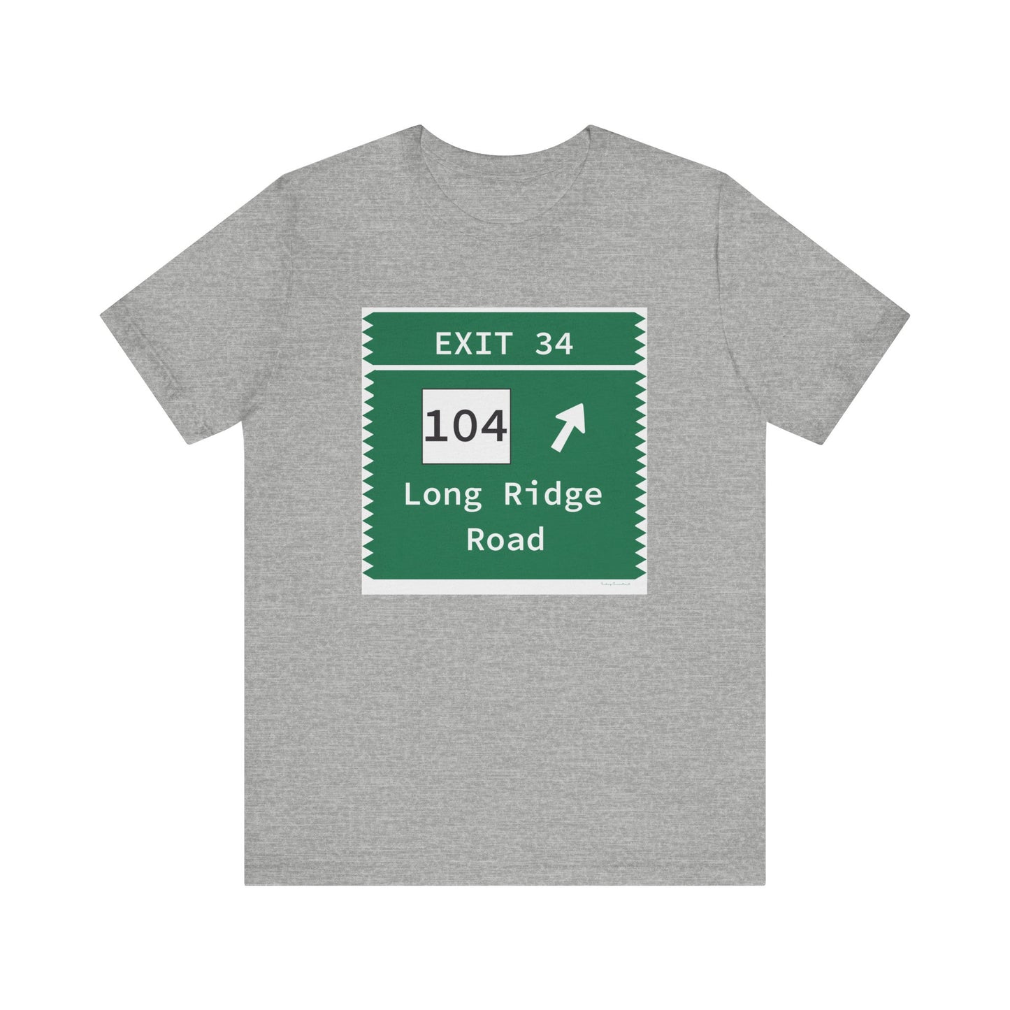 Vintage Merritt Parkway Exit 34 Sign Unisex Jersey Short Sleeve T-Shirt