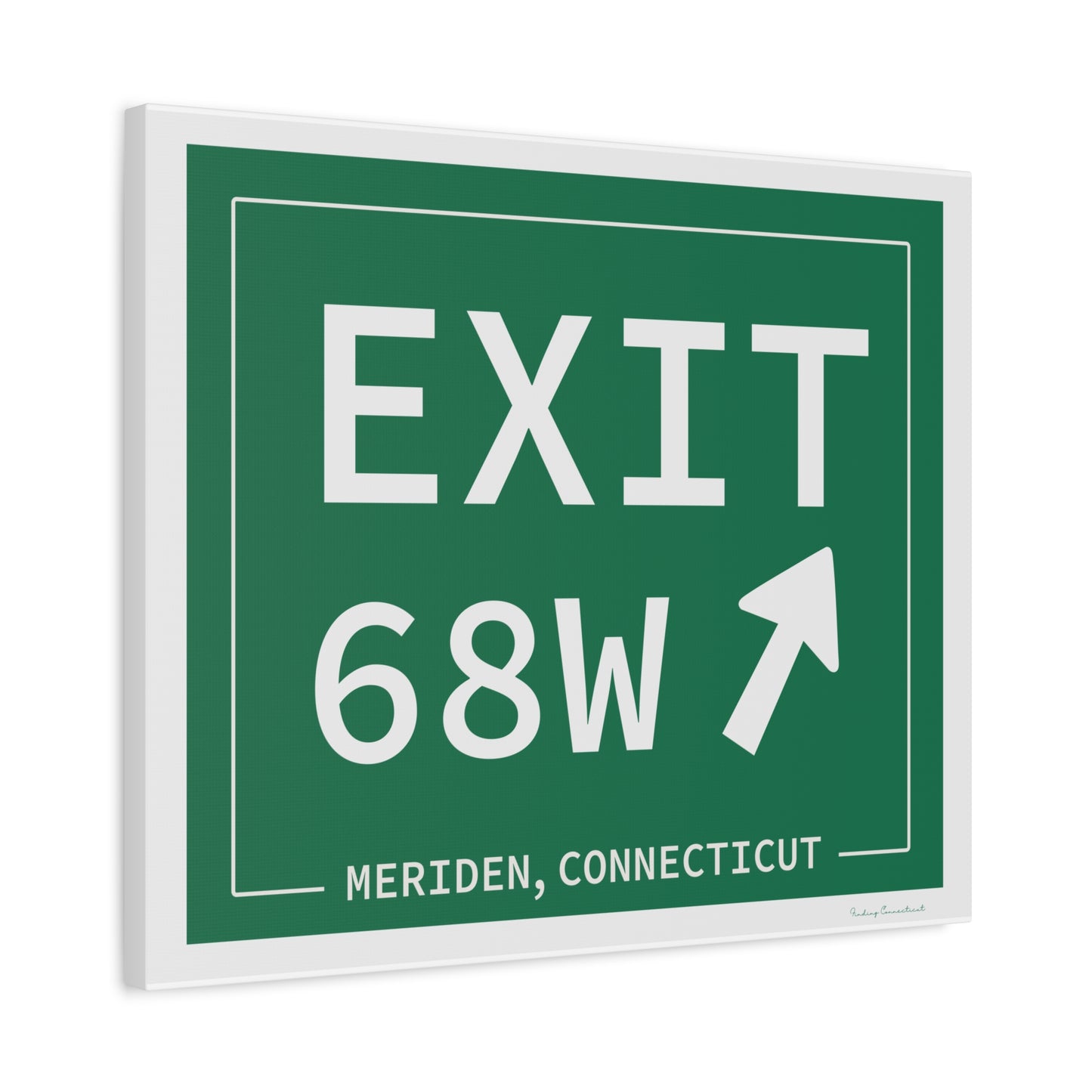 Vintage Exit 68W WCP Sign Matte Canvas, Stretched, 1.25"