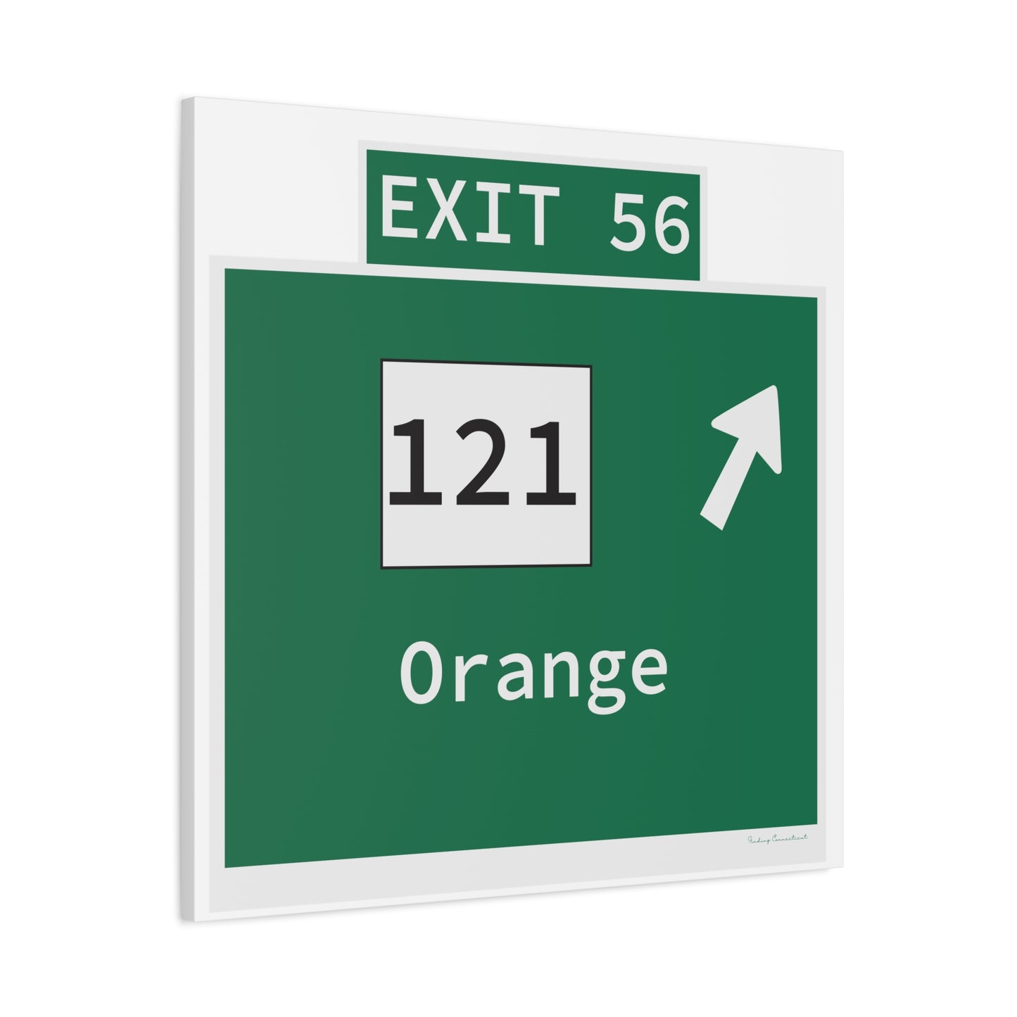 Vintage WCP Exit 56 Sign Matte Canvas, Stretched, 1.25"