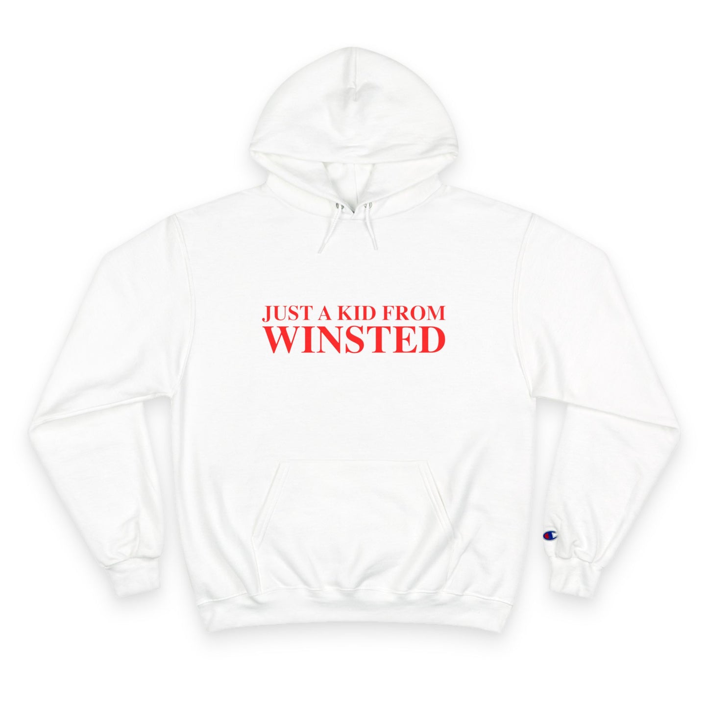 Just a kid from Winsted Champion Hoodie