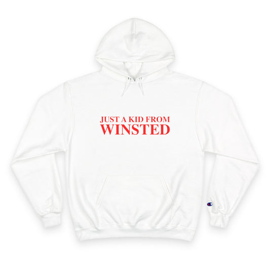 Just a kid from Winsted Champion Hoodie