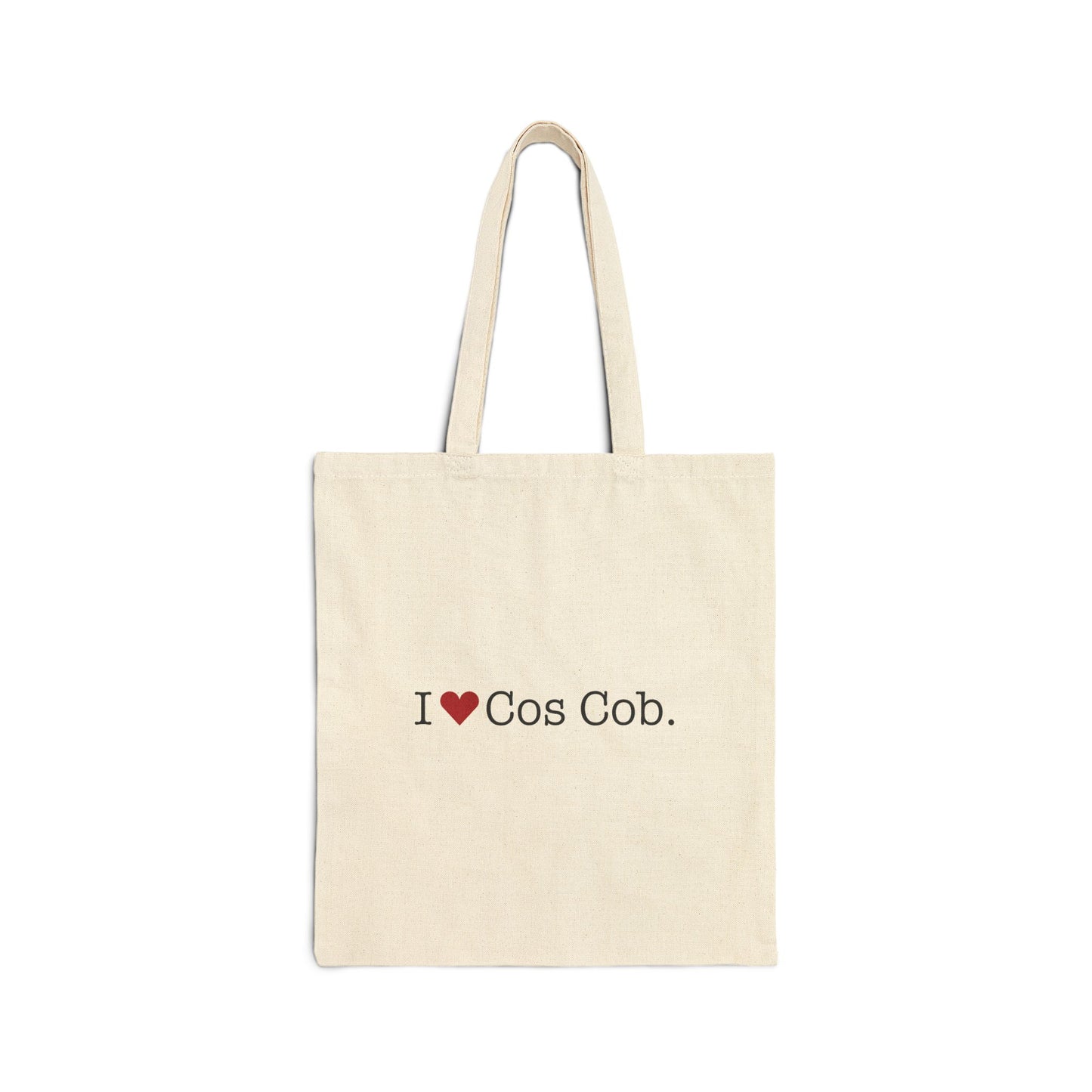 I Heart Cos Cob. Cotton Canvas Tote Bag