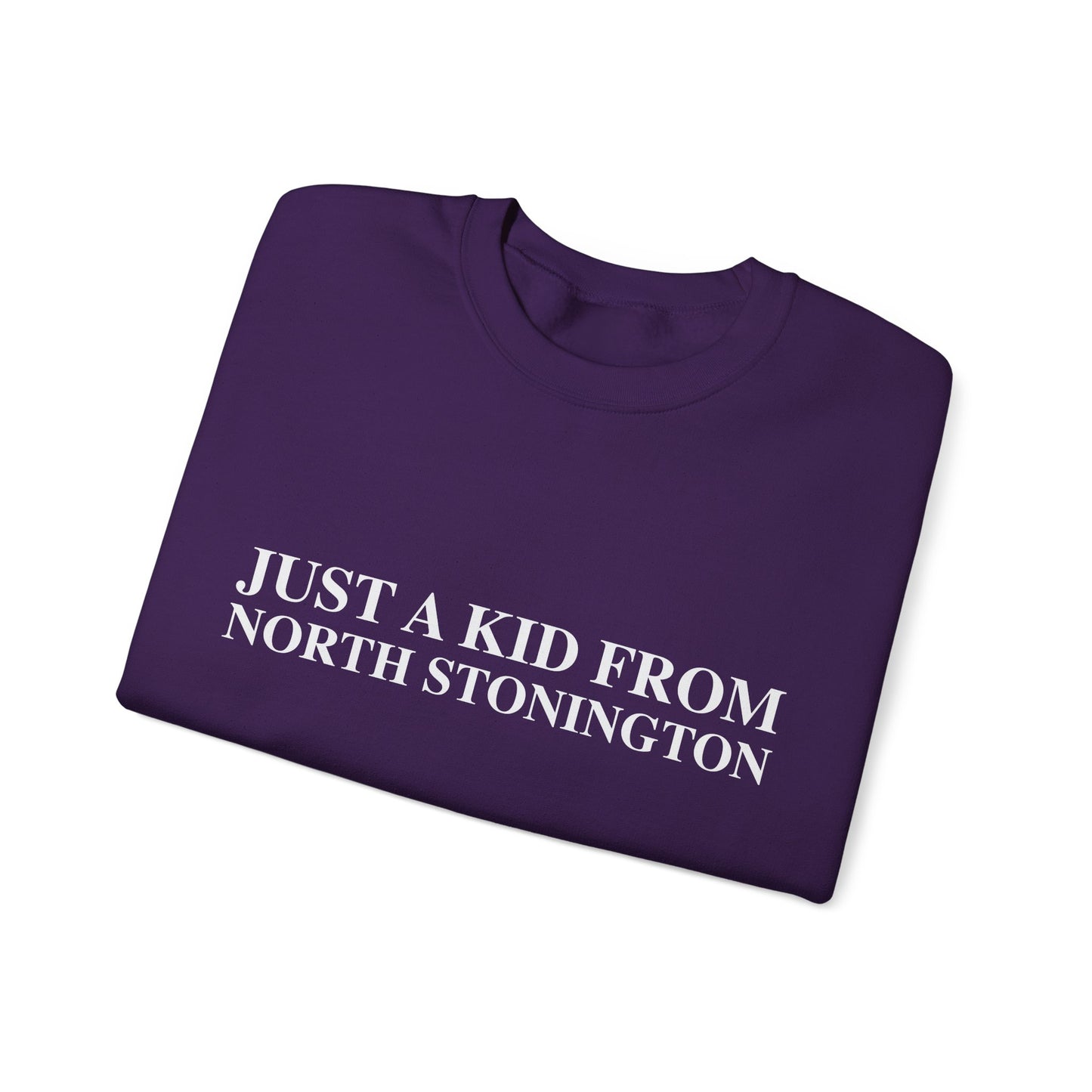 Just a kid from North Stonington Unisex Heavy Blend™ Crewneck Sweatshirt