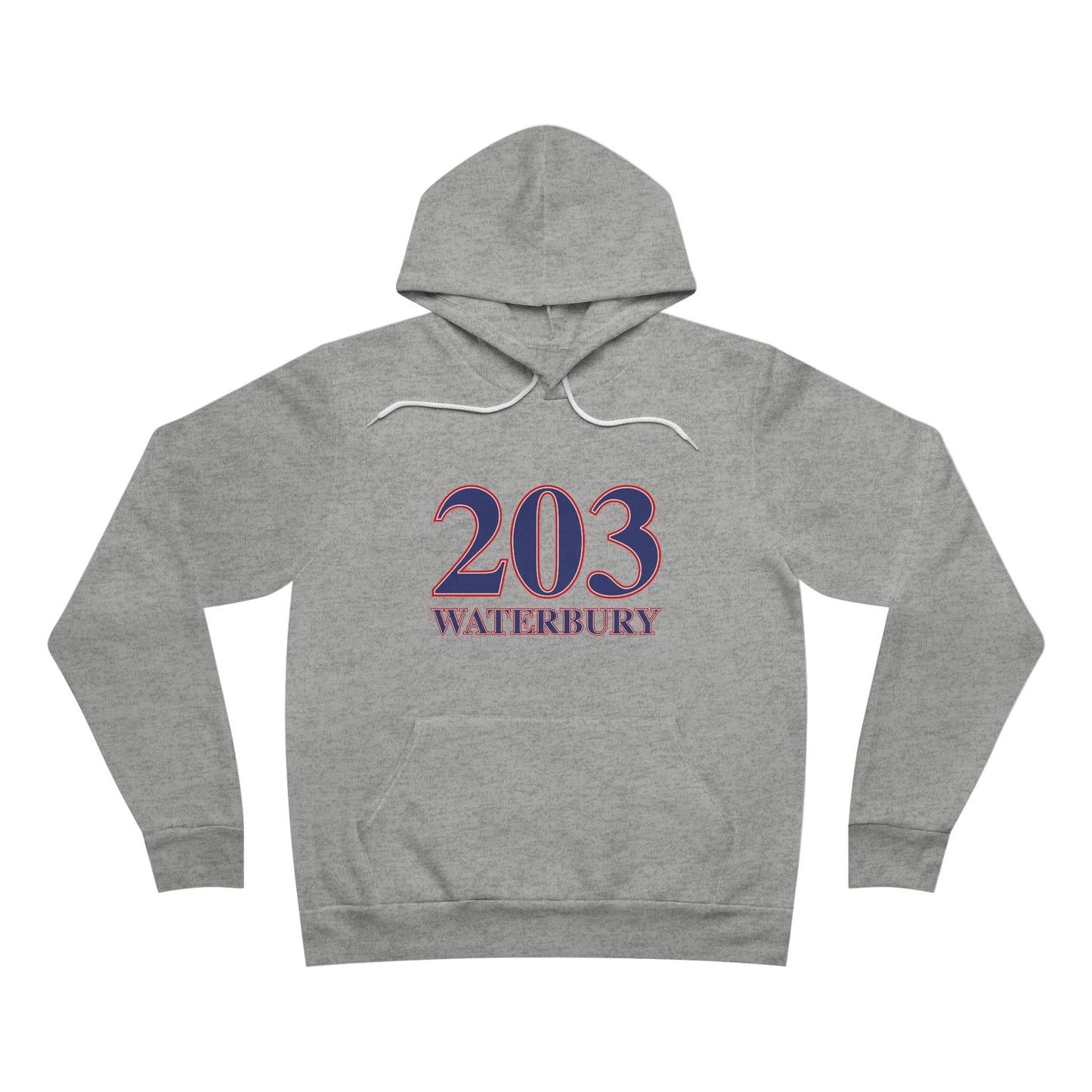 203 Waterbury Red, White & Blue Unisex Sponge Fleece Pullover Hoodie