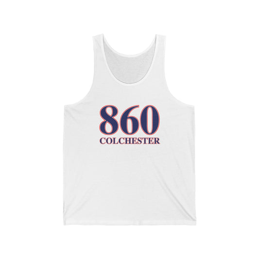 860 Colchester Red White & Blue Unisex Jersey Tank Top
