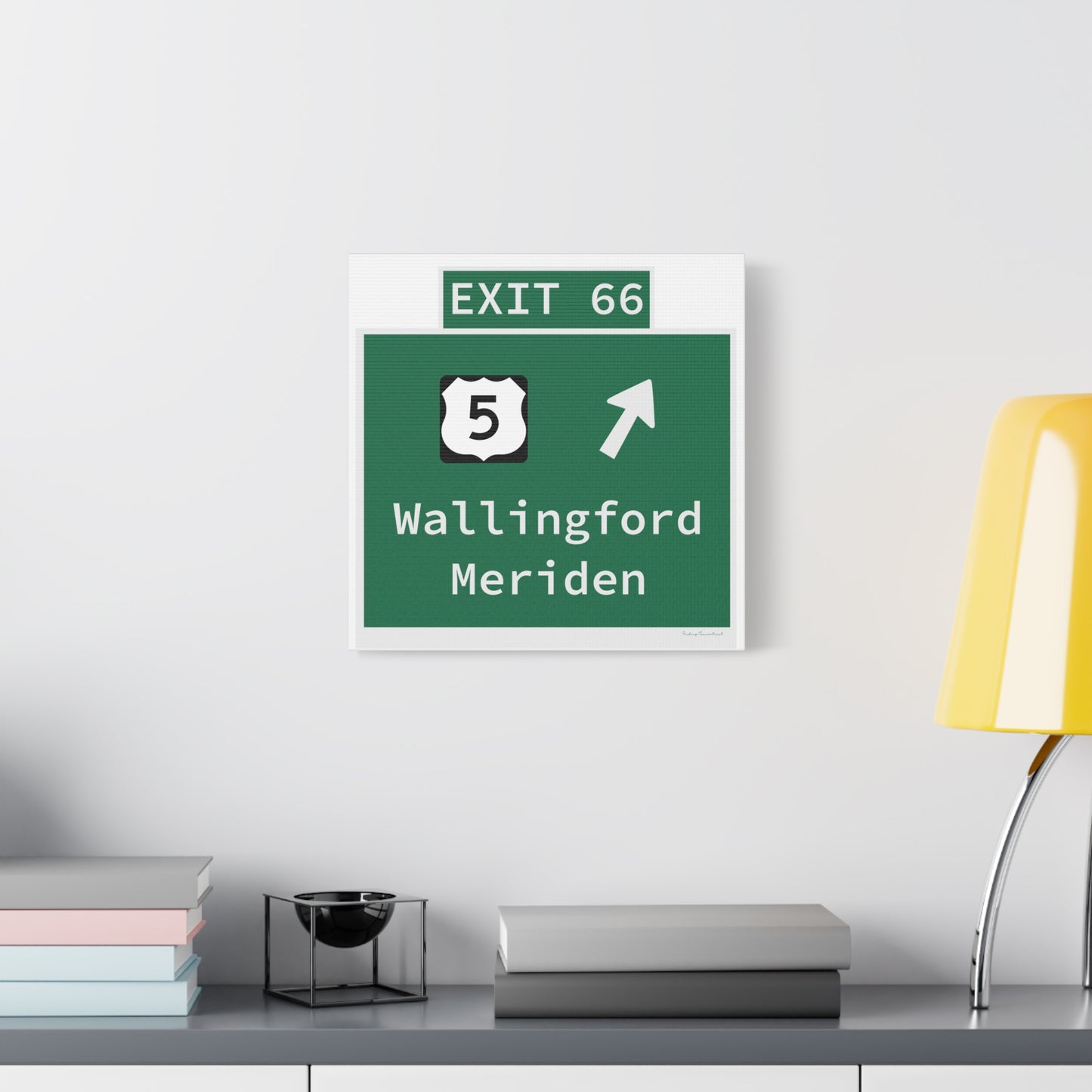 Vintage WCP Exit 66 Sign Matte Canvas, Stretched, 1.25"