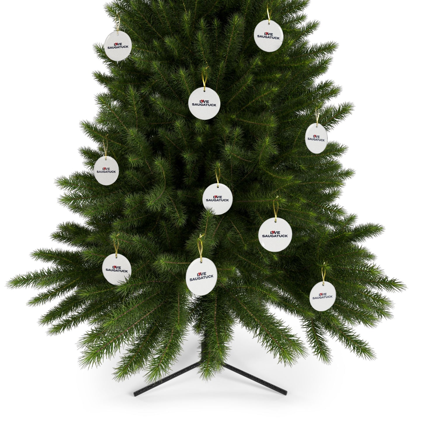 Love Saugatuck Glass Ornaments