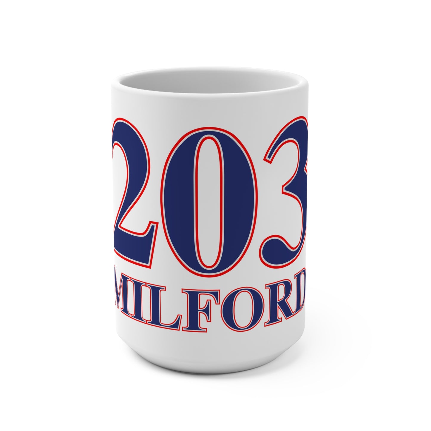 203 Milford Red White & Blue Mug 15oz