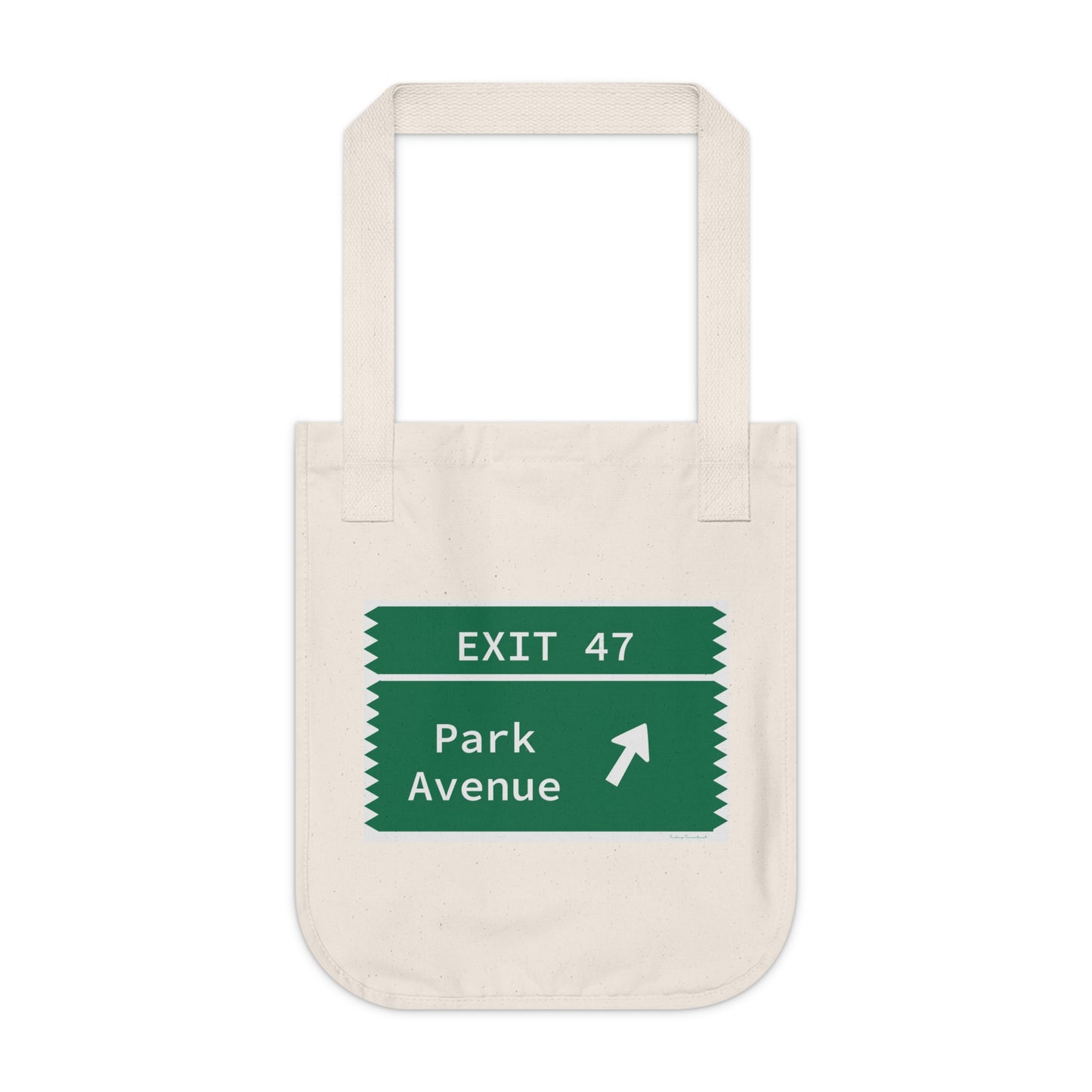 Vintage Merritt Parkway Exit 47 Sign Organic Canvas Tote Bag