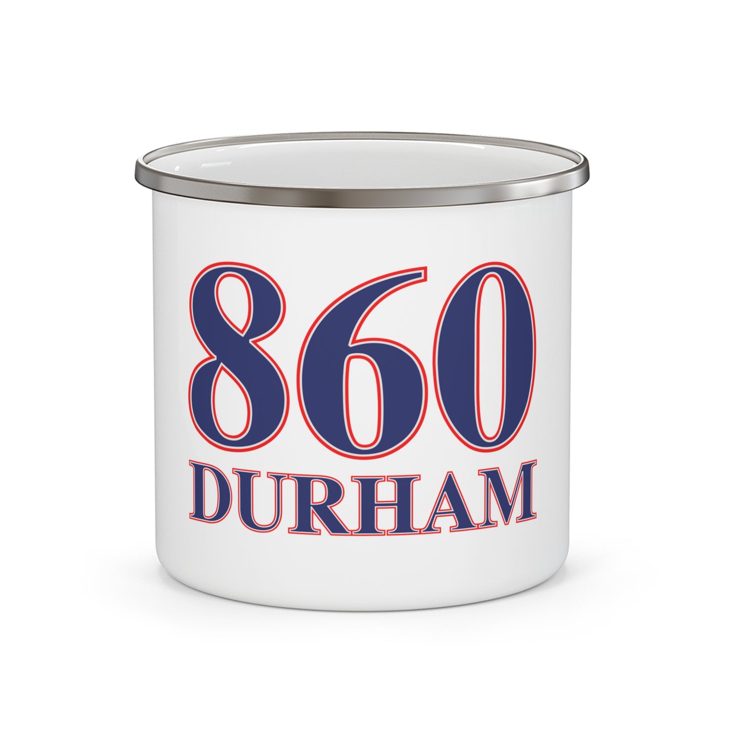 860 Durham Red, White & Blue Enamel Camping Mug